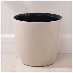 Техоснастка Кашпо с автополивом «Комфорт», 12 л, цвет кремовый мрамор