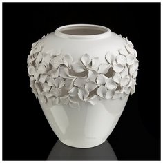 Ceramiche Dal Pra Ваза интерьерная "Россыпь лепестков" белая