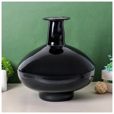 Evis Ваза "Черный глянец" бутыл.декор 28х30 см