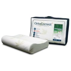 OrtoCorrect Ортопедическая подушка OrtoCorrect Aloe Vera XL 58x38, валики 10/14