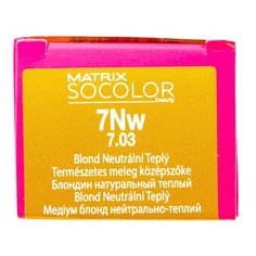 Matrix Socolor Beauty стойкая крем-краска для волос, 7NW блондин натуральный теплый, 90 мл
