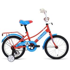 Велосипед FORWARD AZURE 16 (16" 1 ск.) 2020-2021, коралловый/голубой, 1BKW1K1C1004