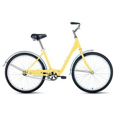 Велосипед FORWARD GRACE 26 1.0 (26" 1 ск. рост 17") 2020-2021, бежевый, RBKW1C161007