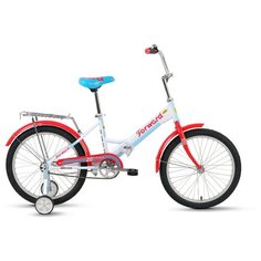 Велосипед FORWARD TIMBA 20 (20" 1 ск. рост 13" скл.) 2020-2021, белый, 1BKW1C201003