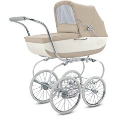 Коляска для новорожденных Inglesina Classica (шасси Balestrino), Jacquard vaniglia/chrome white