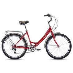 Велосипед FORWARD SEVILLA 26 2.0 (26" 6 ск. рост 18.5") 2020-2021, красный/белый, RBKW1C266004