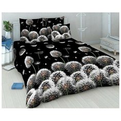 Василиса Постельное бельё дуэт «Василиса» Белый одуванчик 145х215 см - 2 шт., 220х240 см, 70х70 см - 2 шт.