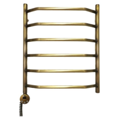 Полотенцесушитель электрический Domoterm Лаура П6 500x800 АБР EL, тэн слева, античная бронза