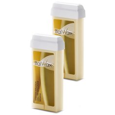 ItalWax Воск для депиляции теплый Банан Banana в картридже 200 мл (2 штуки по 100 мл), набор, Италия