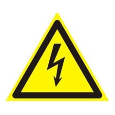 Знак предупреждающий "Опасность поражения электрическим током", треугольник, 200х200х200 мм, 610007/W 08 Foliant