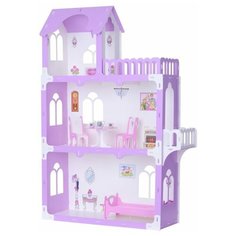 KRASATOYS кукольный домик "Милана" 000270/000271, кукольный домик "Милана" 000271, бело-сиреневый