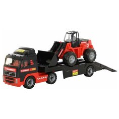 Набор техники Полесье Mammoet Volvo в коробке (56825), черный/красный