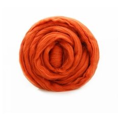 Шерсть для валяния ТРО Гребенная лента (тонкая мериносовая шерсть) 100г цв.0086 терракот Пряжа из Троицка ТРО.ТМШ.греб.Л.0086 Троицкая камвольная фабрика