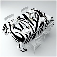 Скатерть "Узор-зебра", 145*220 Сирень