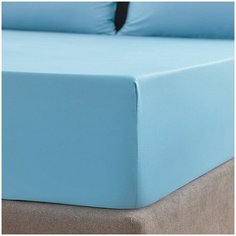 Простыня на резинке SOFT BOX Чистое небо 160х200х30, Мако-сатин, 100% египетский хлопок