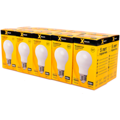 Лампочка светодиодная XF-E27-FLM-A60-8W-4000K-230V, Арт.: 48182, 10 штук