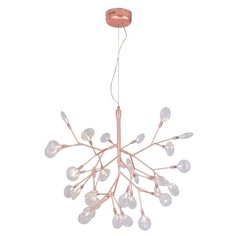 Подвесная люстра светодиодная EVITA SP36 COPPER/TRANSPARENT (Crystal Lux)