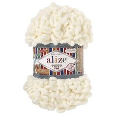 Пряжа ALIZE "Puffy fine", 100% микрополиэстер, 14,5 м*100 г, 62 кремовая