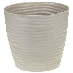 Кашпо дюна D 220 мм 5,5 л с поддоном кремовый Idea (М Пластика)
