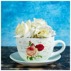 TAKE IT EASY Кашпо-чашка "Чайная пара" белое