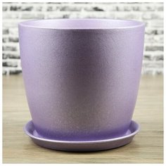 Керамика ручной работы Цветочный горшок "Осень", перламутр, лаванда, 5 л