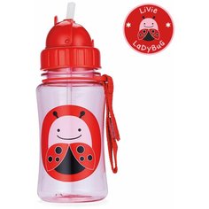Поильник с трубочкой SKIP HOP Zoo Straw Bottle, 350 мл ladybug