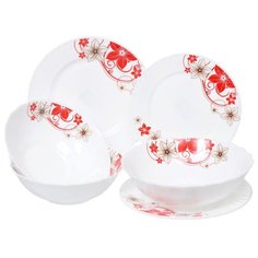 Сервиз столовый из стеклокерамики, 19 предметов, Кармен Daniks