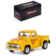 Детская инерционная металлическая машинка Serinity Toys с открывающимися дверями, модель Ford F-100 Pickup, желтый