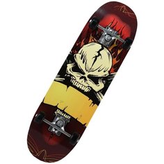 Детский скейтборд RGX STANDART 7, 28x8, красный/бежевый/черный