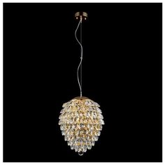 Подвесная люстра хрустальная CHARME SP6 GOLD/TRANSPARENT (Crystal Lux)