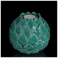Ceramiche Dal Pra Подсвечник "Артишок" бирюзовый глянцевый
