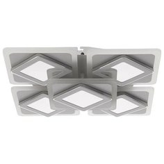 BayerLux Люстра с ПДУ 10036/5 LED 150Вт 3000-6000К диммер 3D подсветка белый 59х59 см