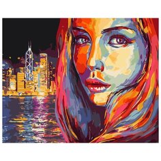 Раскрашивание, раскраски "ФРЕЯ" PKW-1 87 Набор для раскрашивания по номерам (по дереву) 40 х 50 см "Огни ночного города"