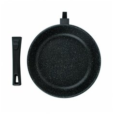 Сковорода литая алюминиевая СОЮЗ ТН, 22 см, NEBLIX, мраморный, ручка съёмная