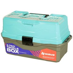 Ящик для рыбалки Nisus N-TB-3 44.5х25х22 см бирюзовый