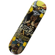 Детский скейтборд RGX LG 302, 31x8, желтый/коричневый/черный