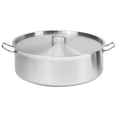КОТЕЛ 18л низкий нерж. тройное дно d=400 h=150, ИНДУКЦИЯ Luxstahl
