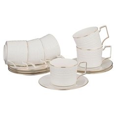 Чайный сервиз Lefard 760-383, 6 персон, 12 предм., белый