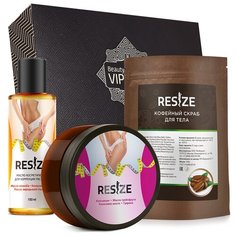 ReSize Подарочный набор для женщин "Роскошное тело" от целлюлита и растяжек: крем для тела, масло, скраб
