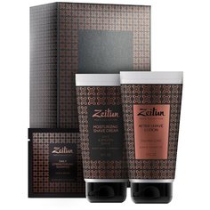 Zeitun Подарочный набор для мужчин "Идеальная гладкость": крем для бритья, лосьон после бритья, шампунь Зейтун