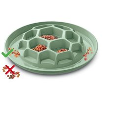 Миска Lilli Pet Art style II для медленного кормления, 32*32*6 см, зеленая