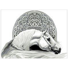 2333 Набор для вышивания Белый конь 48х69 см Nitex