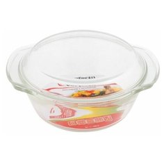 Кастрюля из жаропрочного стекла, 1.0 л, с крышкой, 206х179х85 мм, PERFECTO LINEA (11-100010)