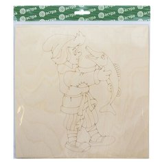 L-838 Деревянная заготовка сказка-раскраска По щучьему велению 25*25см Астра Astra & Craft