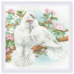 AM0058 Набор алмазной мозаики Риолис Белые голуби 30*30см