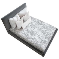 Простыня натяжная Ambesonne с принтом "Цветочный узор карандашом", 140х200 см