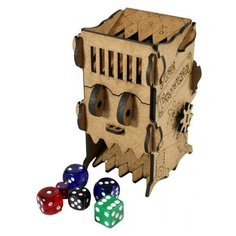 Башня для бросания кубиков (Dice Tower). Dice Crusher серый Правильные игры