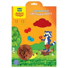 Цветная бумага крепированная Мульти-Пульти, A4, 12 л., 12 цв.