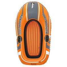 Лодка Kondor 1000, одноместная, 155 х 97 см, вёсла 124 см, до 55 кг, от 6 лет, 61078 Bestway