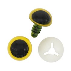 Глазки пластиковые с фиксатором 16мм, 24шт/упак (янтарный) АЙРИС пресс